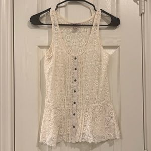 Arizona Cream Lace Tank Top